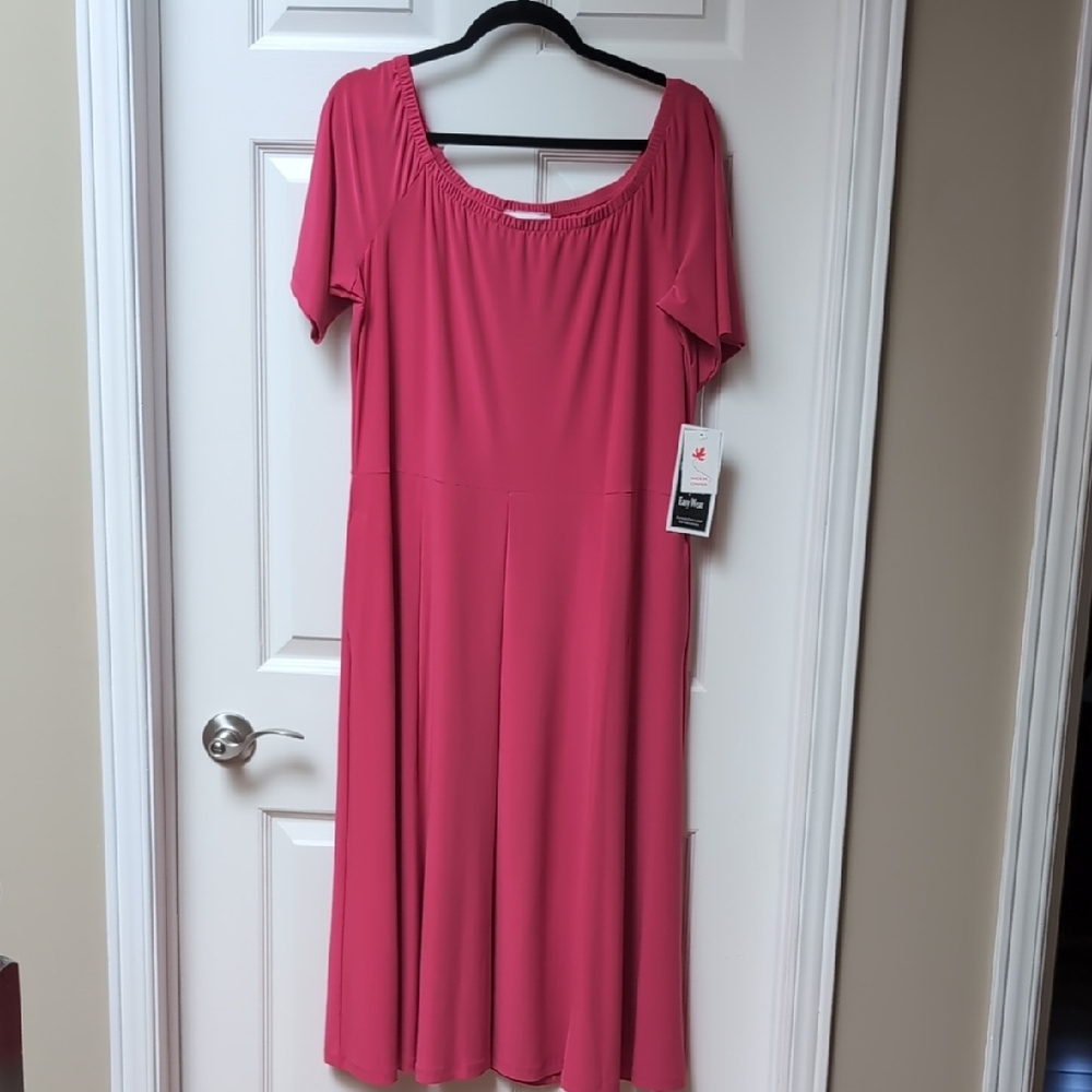 Elegant Pink Midi Dress